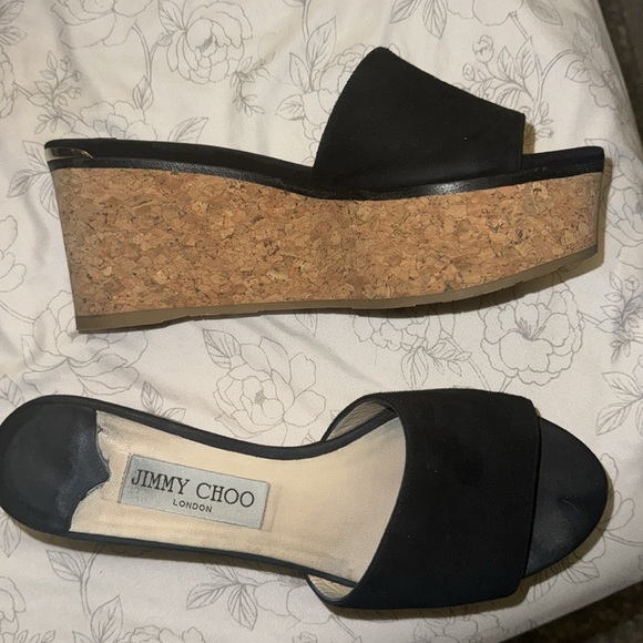 Jimmy Choo Dee Dee suede wedge sandals - Picture 5 of 5